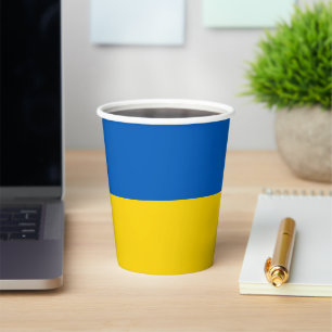Ukraine-Flagge Pappbecher