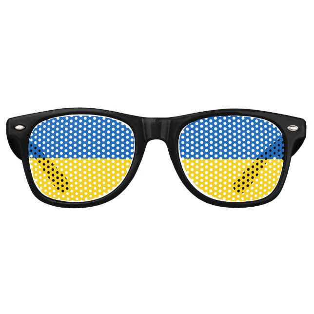Ukraine-Flagge Party-Sonnenbrille Partybrille (Vorderseite)