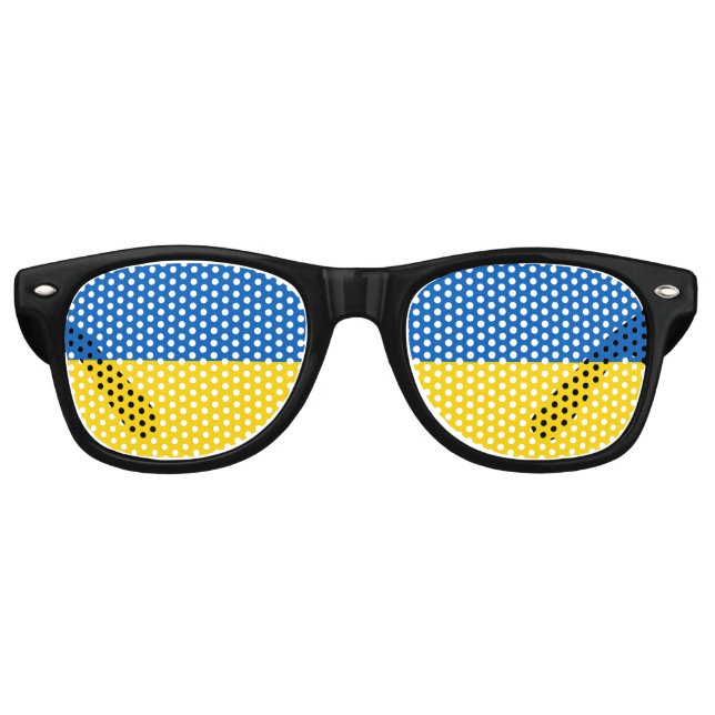Ukraine-Flagge Partybrille (Vorderseite)