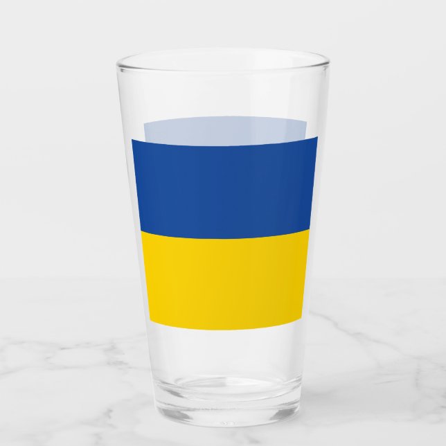 Ukraine-Flagge, patriotisches Geschenk des ukraini Glas (Vorderseite)