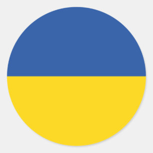 Ukraine-Flagge, patriotisches Geschenk des ukraini Runder Aufkleber