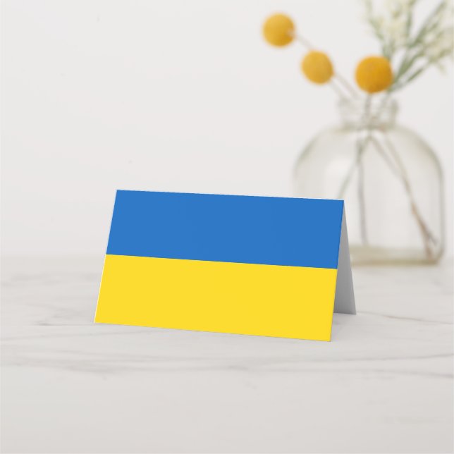 Ukraine-Flagge Platzkarte (Vorderseite)