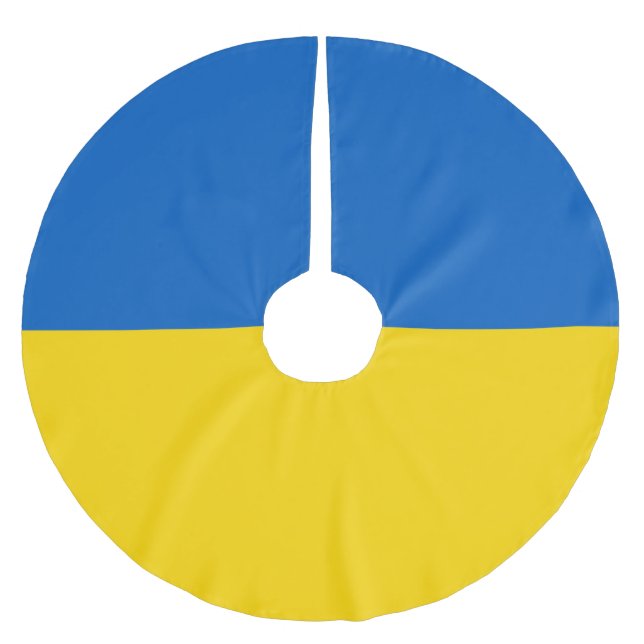 Ukraine-Flagge Polyester Weihnachtsbaumdecke (Vorderseite)