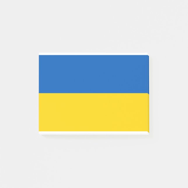 Ukraine-Flagge Post-it Klebezettel (Vorderseite)