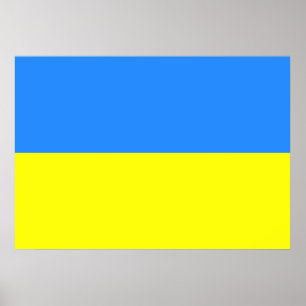 Ukraine-Flagge Poster