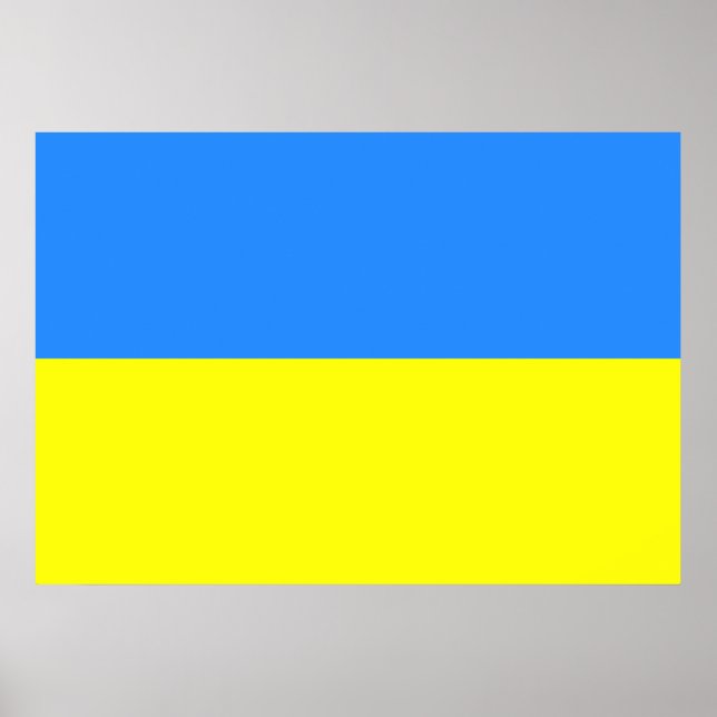 Ukraine-Flagge Poster (Vorne)