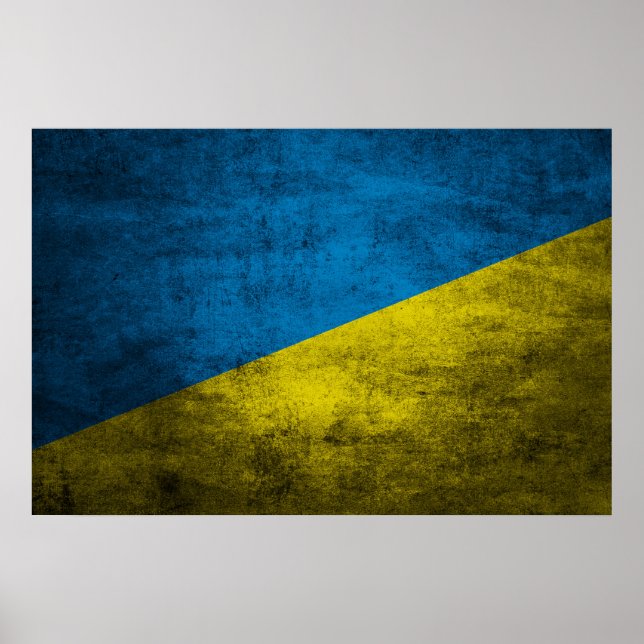 Ukraine-Flagge Poster (Vorne)