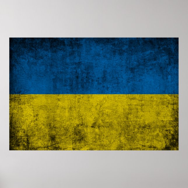 Ukraine-Flagge Poster (Vorne)