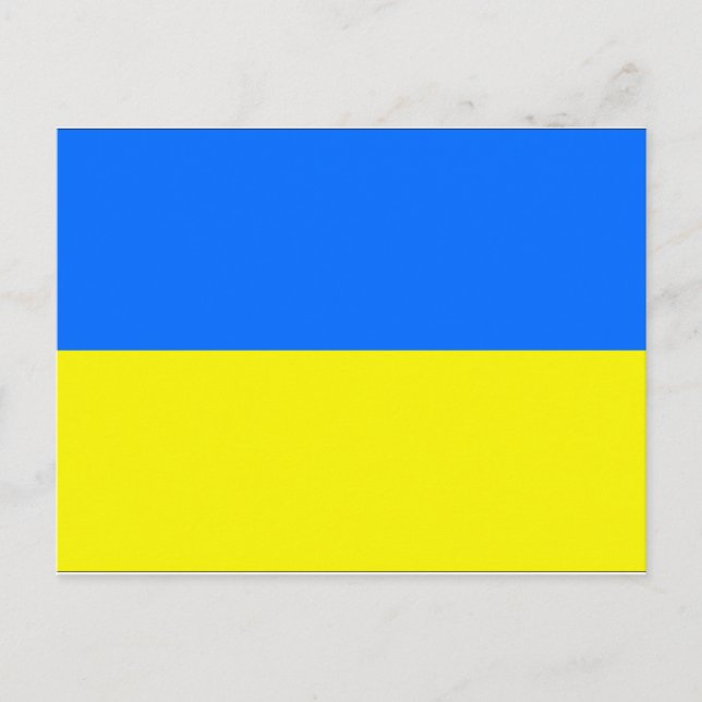 Ukraine-Flagge Postkarte (Vorderseite)