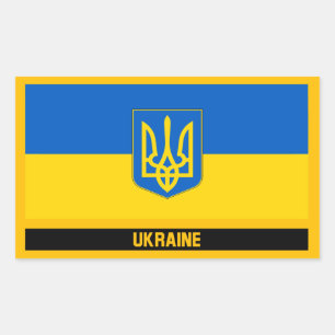 Ukraine-Flagge Rechteckiger Aufkleber
