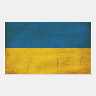 Ukraine-Flagge Rechteckiger Aufkleber