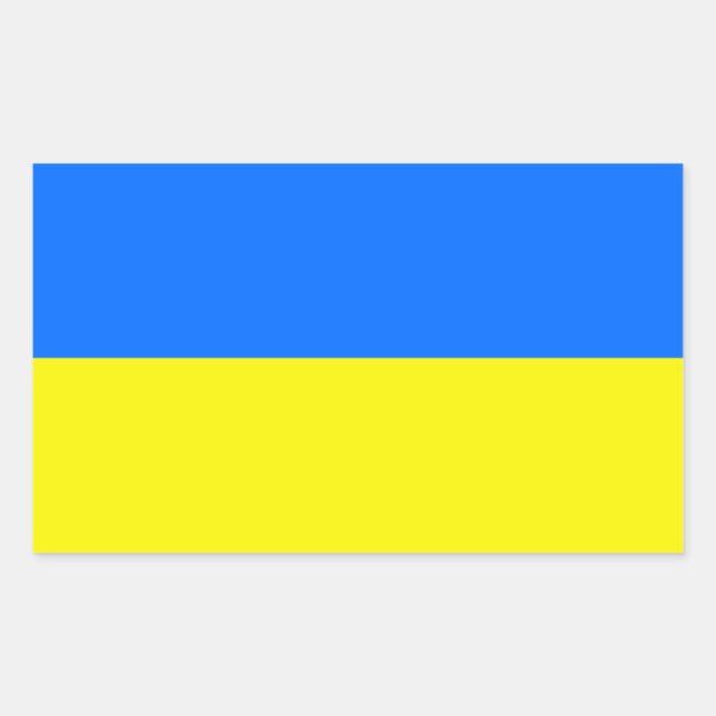 Ukraine-Flagge Rechteckiger Aufkleber (Vorderseite)