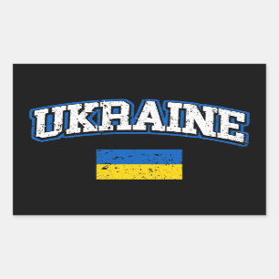 Ukraine-Flagge Rechteckiger Aufkleber
