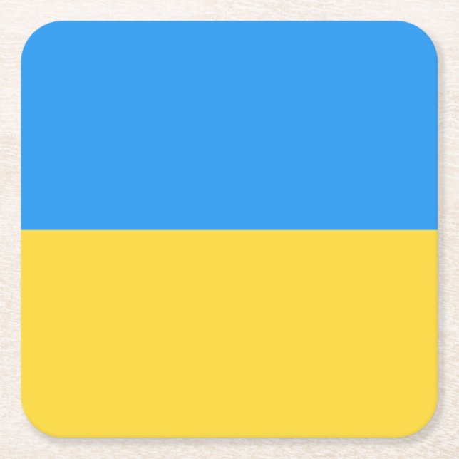 Ukraine-Flagge Rechteckiger Pappuntersetzer (Vorderseite)