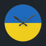 Ukraine-Flagge Runde Wanduhr<br><div class="desc">Ukraine-Flagge</div>