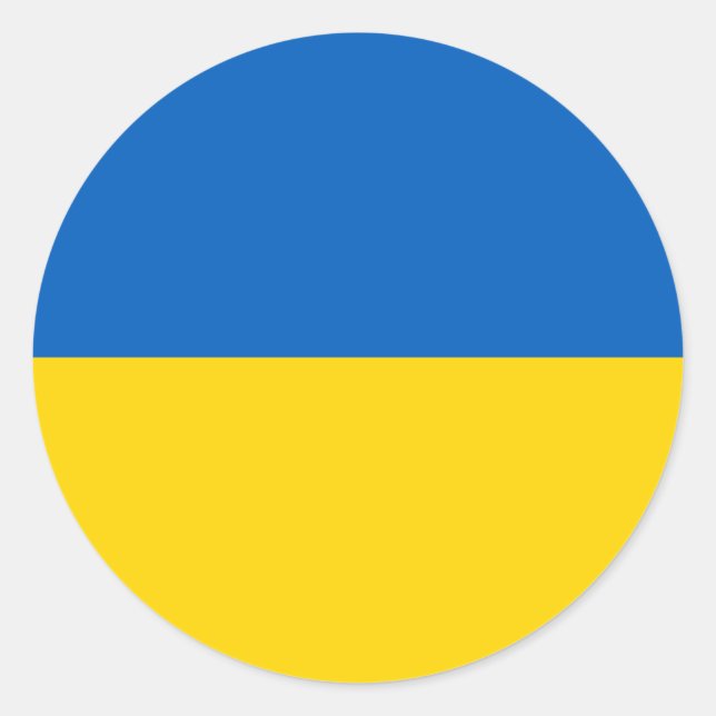 Ukraine-Flagge Runder Aufkleber (Vorderseite)