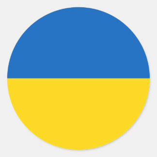 Ukraine-Flagge Runder Aufkleber