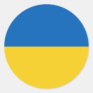Ukraine-Flagge Runder Aufkleber
