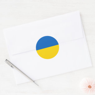 Ukraine-Flagge Runder Aufkleber