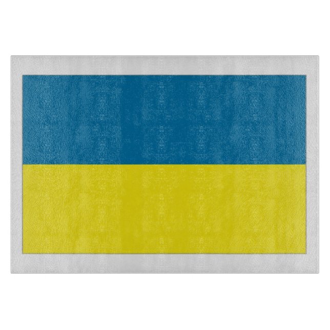 Ukraine-Flagge Schneidebrett (Vorderseite)