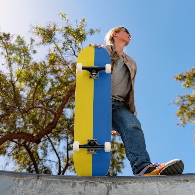 Ukraine-Flagge Skateboard (Außenbereich 1)