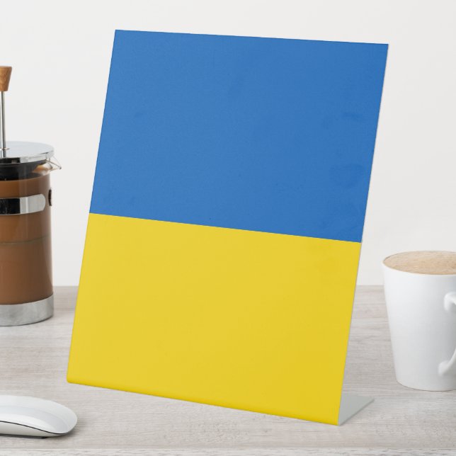 Ukraine-Flagge Sockelschild (In Situ)