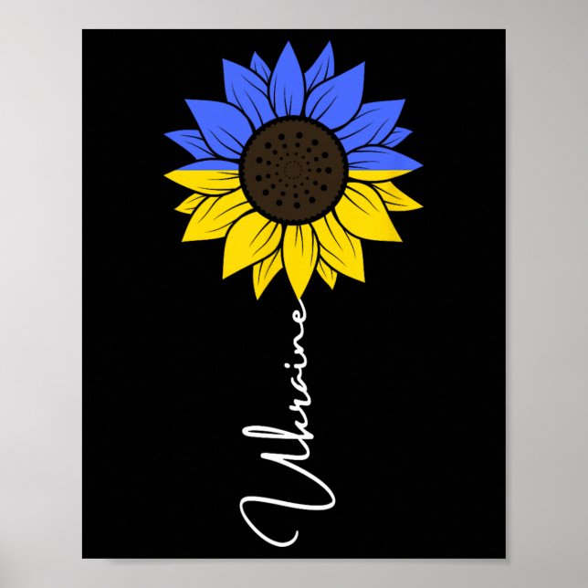 Ukraine-Flagge Sonnenblume 1  Poster (Vorne)