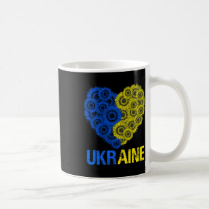 Ukraine-Flagge Sonnenblume Herz Vintage Ukrainisch Kaffeetasse