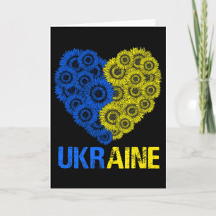 Ukraine-Flagge Sonnenblume Herz Vintage Ukrainisch Karte