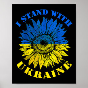 Ukraine-Flagge Sonnenblume Vintage-Shirt Ukrainisc Poster