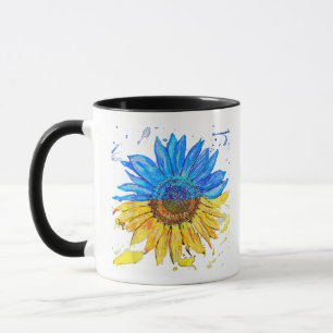 Ukraine-Flagge Sonnenblume Vintage-Shirt Ukrainisc Tasse