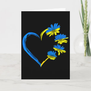 Ukraine-Flagge Sonnenblume Vintage Ukrainische Lie Karte