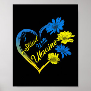 Ukraine-Flagge Sonnenblume Vintage Ukrainische Lie Poster