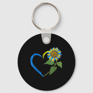 Ukraine-Flagge Sonnenblume Vintage Ukrainische Lie Schlüsselanhänger