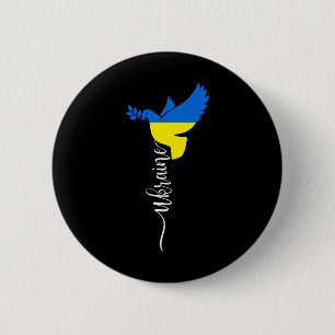 Ukraine-Flagge Sonnenblume Vintage Ukrainischer Li Button