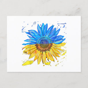 Ukraine Flagge Sonnenblumen Vintages Shirt Ukraini Postkarte