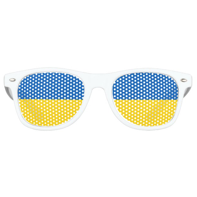 Ukraine-Flagge Sonnenbrille (Vorderseite)
