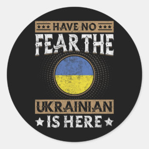 Ukraine-Flagge Stolze Ukrainer Männer und Frauen 2 Runder Aufkleber