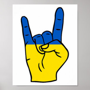 Ukraine-Flagge Stolzes ukrainisches Erbe Ukraine R Poster