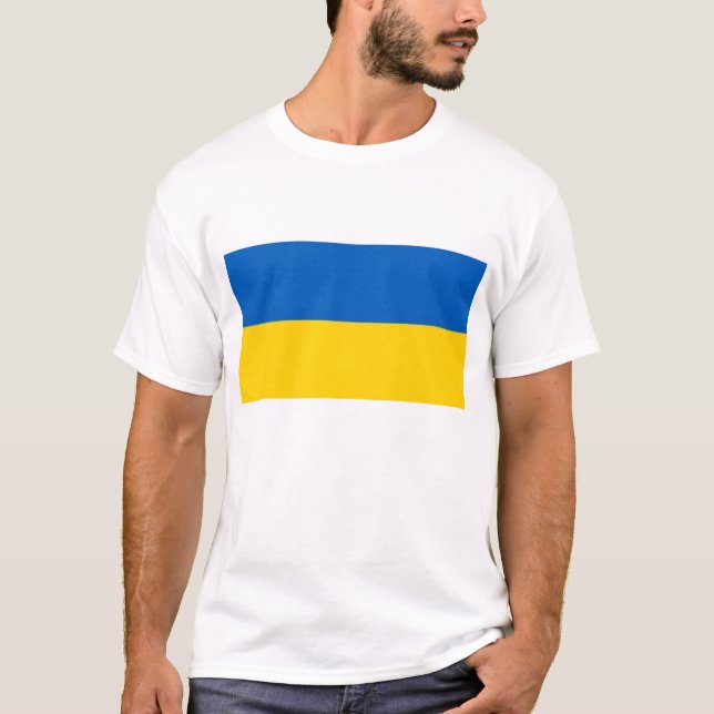 Ukraine-Flagge T-Shirt (Vorderseite)
