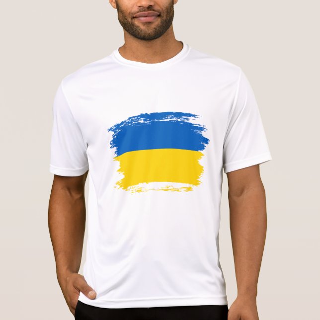 Ukraine-Flagge T-Shirt (Vorderseite)