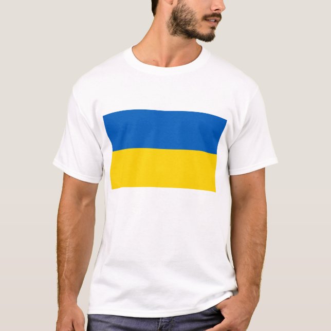Ukraine-Flagge T-Shirt (Vorderseite)