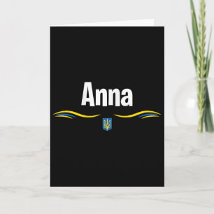 Ukraine-Flagge T Ukrainischer Geburtstag Name Anna Karte