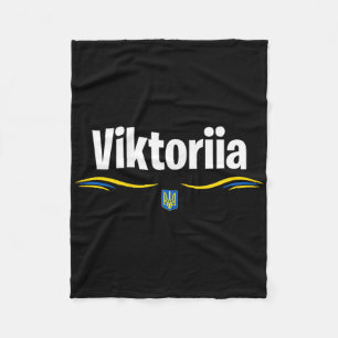 Ukraine-Flagge T Ukrainischer Geburtstag Name Vikt Fleecedecke