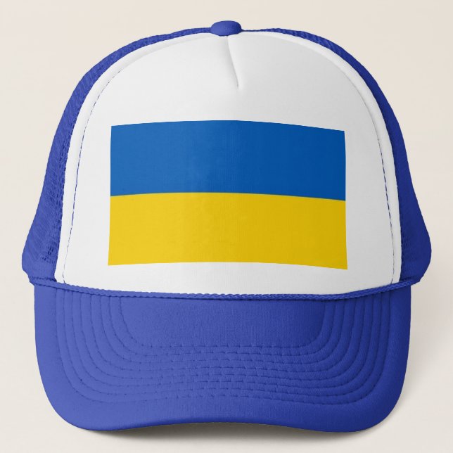 Ukraine-Flagge Truckerkappe (Vorderseite)