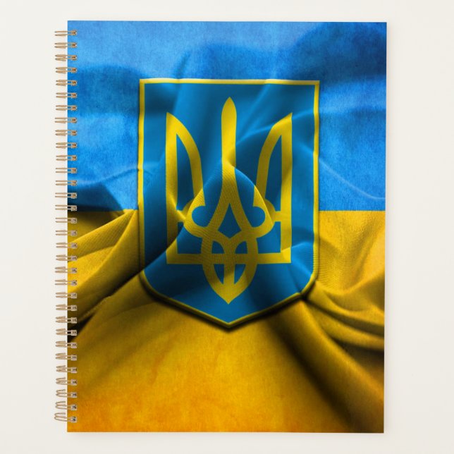 Ukraine Flagge Tryzub Trident Blue Gold 2 Plane Planer (Vorderseite)