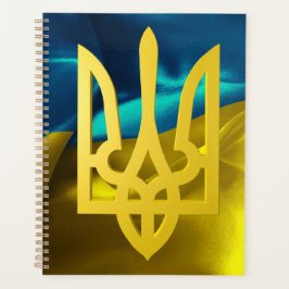 Ukraine Flagge Tryzub Trident Blue Gold Gold Planer