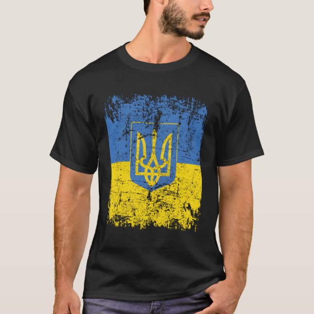 Ukraine Flagge Ukraine T-Shirt (Vorderseite)