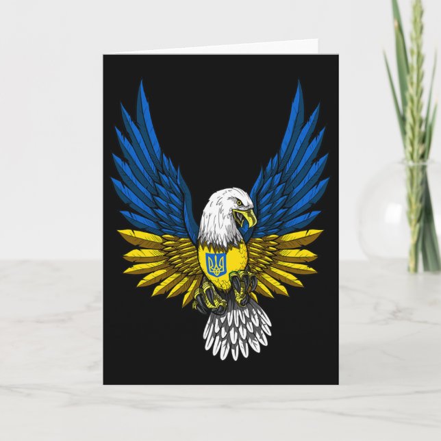 Ukraine-Flagge Ukrainisch 1  Karte (Vorderseite)