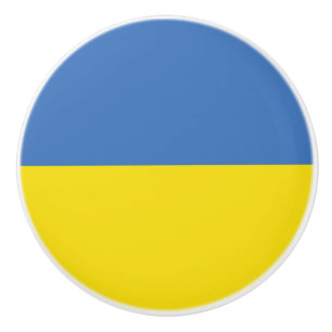 Ukraine-Flagge, Ukrainisch Slava Ukraini Слава Укр Keramikknauf